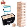 Giantville Giant Tumbling Timber Toy - Premium Pine Wood Life-Size Blocks Tower - Big Floor/Board Indoor/Outdoor Yard Game for - 54-Pieces + Dice + Carry Bag - Grows to Almost 4-Feet - 2025 Version view 2