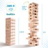 Giantville Giant Tumbling Timber Toy - Premium Pine Wood Life-Size Blocks Tower - Big Floor/Board Indoor/Outdoor Yard Game for - 54-Pieces + Dice + Carry Bag - Grows to Almost 4-Feet - 2025 Version view 4