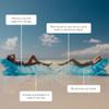 FUNBOY Giant Inflatable Luxury Tri-Color Blue Chaise Lounger, Chair Pool Float for Adults, Perfect for a Summer Pool Party, Bundle Pack of 2 view 3