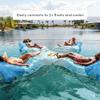FUNBOY Giant Inflatable Luxury Tri-Color Blue Chaise Lounger, Chair Pool Float for Adults, Perfect for a Summer Pool Party, Bundle Pack of 2 view 4