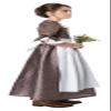 California Costumes, American Colonial Dress, Child, Brown/White, Medium view 2
