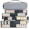 Rummy Cube Game Original Rummy Tiles Game Travel Rummy Game Set with 4 Anti-Skid Racks, Hard EVA Carrying Case, Color-Coded Numbers view 1