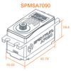Spektrum A7090 Brushless Low Profile Metal Gear HV Servo, SPMSA7090 Medium view 3