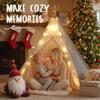 Sumbababy Kids Teepee Tent - Natural Canvas Playhouse with Fringe, Washable Fabric, Tipi Sleepover Tent, Includes Carry Bag, Lights & Colorful Flags - Perfect for Indoor & Outdoor Fun view 4