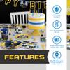 Batman Birthday Decorations and Party Supplies | Serves 16 Guests | Balloons, Banner, Table Cover, Masks, Plates, Cake Plates, Napkins, Cups, Button | Officially Licensed view 3
