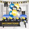 Batman Birthday Decorations and Party Supplies | Serves 16 Guests | Balloons, Banner, Table Cover, Masks, Plates, Cake Plates, Napkins, Cups, Button | Officially Licensed view 4
