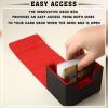 Yookeer 4 Pieces Leather Deck Card Boxes Cards Deck Game Box for Collectible Playing Card Box Compatible with MTG Commander(Black, Green, Red, Blue,Horizontal) view 2