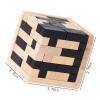 3D Wooden Brain Teaser Puzzle Cube Wooden Puzzles T-Shaped Jigsaw Logic Puzzle Game Puzzles Educational Toy for Kids and Adults (Black) view 3