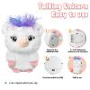 YH YUHUNG Talking Unicorn Plush Repeat What You Say with Clear Voice Repeating Unicorn Girls Recording Toy Mimicking Toy view 4