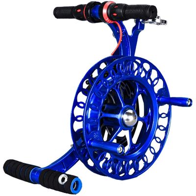 Kite Reel, Outdoor Kite Reel, Magnesium Alloy Silent Brake Anti-Reverse Wheel for Kite line Flying (Color : Blue, Size : 28cm)