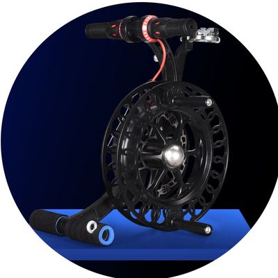 Kite Reel, Outdoor Kite Reel, Magnesium Alloy Silent Brake Anti-Reverse Wheel for Kite line Flying (Color : Black, Size : 28cm)