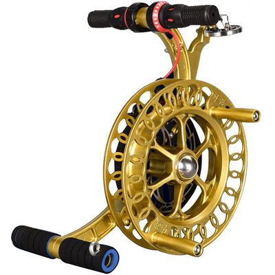 Kite Reel, Outdoor Kite Reel, Magnesium Alloy Silent Brake Anti-Reverse Wheel for Kite line Flying (Color : Yellow, Size : 28cm)