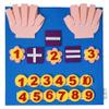 Montessori Learning Toddler Felt Educational Toy Finger Number Learning Counting Math Felt Board Preschool Manipulatives Travel Game Addition Subtraction 3+ Year Old Gift Activity Kindergarten, Blue view 1