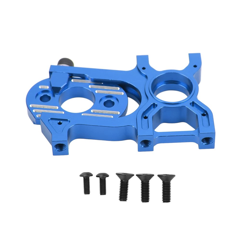 Dilwe RC Motor Mount, Aluminum Alloy Motor Mount Seat Holder 2 Piece Design Motor Fixed Holder Seat RC Car Part for Arrma 6s Kraton 1/8 Remote Control Vehicle RC Accessories(Blue)