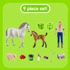Schleich Farm World 9pc. Vet Visit Playset with Piglet, Mare, and Foal Horse Figurines - Detailed and Durable Farm Animal Toy Set, Fun and Educational Play for Boys and Girls, Gift for Kids Ages 3+ view 3