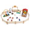 Schleich Farm World, Horse Toy for Kids, Agility at The Stable Horse Set with Horses and Rider, Ages 3+ view 2