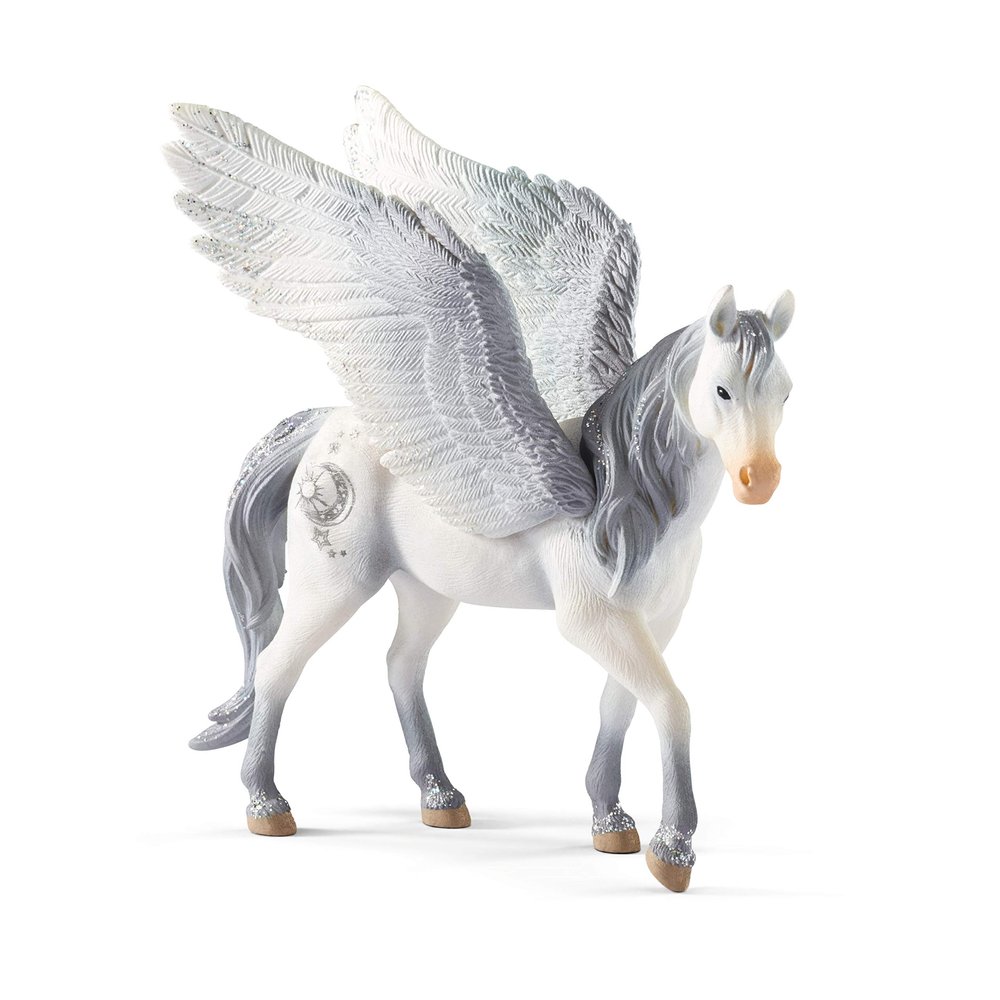 Schleich bayala Mythical Princess Pegasus Unicorn Figurine - Featuring Purple Wings, Highly Durable and Fun Imaginative Animal Toy for Boys and Girls, Gift for Kids Ages 5+