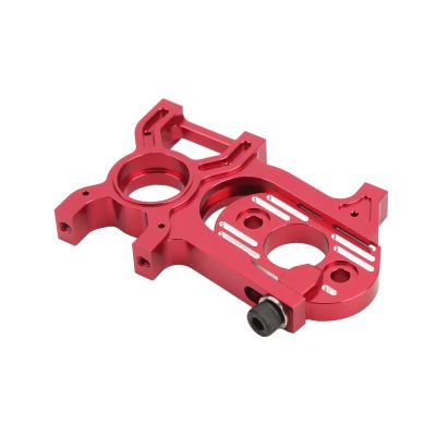 RC Motor Mount, Aluminum Alloy Motor Mount Seat Holder 2 Piece Design Motor Fixed Holder Seat for Arrma 6s Kraton 1/8 Remote Control Vehicle(red)