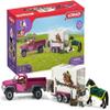 Schleich Horse Club - 38PC Trailer and Truck Transporter Playset with Realistic Horse and Rider Figurines and Accessories - Interactive Toys for Girls and Boys - Kids Ages 5+ | 42346 view 1