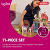 Schleich Bayala - 71 PC Glittering Flower House Playset with Fairy Figure, 2 Cute Unicorn Toys and Fairy Dollhouse Accessories for Girls and Boys - Fantasy Figurine Animal Set for Kids Ages 5+ | 42445 view 4