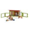 Schleich Farm World - 9PC Rabbit Hutch Playset with Cute Bunny Figurines and Accessories - Realistic Farm Animal Play Set Figures for Imaginative Play - Educational Toys for Children, Toddlers Ages 3+ view 1