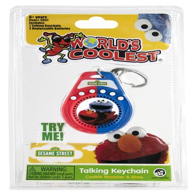 World's Coolest Sesame Street Talking Keychain, Multi, Miniature