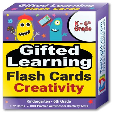TestingMom.com Creativity Flash Cards  Kindergarten - 6th Grades  Improve Skills or Prepare for the Torrance Test of Creative Thinking (TTCT), Structure of Intellect Creativity Test (SOI), and more.