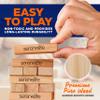 SereneLife 56 PCS Giant Tumble Tower for Indoor and Outdoor Games - Non-Toxic Stackable Timber Blocks Set Fit to Kids and Adults - Zippered Carrying Bag, Book Scoreboard and Offers Hours of Enjoyment view 4