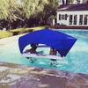 AquaCabana Pool Float with Canopy- World's Only All Day/All Way Inflatable Pool Shade Float Cabana for Pools, Beaches, Lakes and Rivers- Heavy Duty, Puncture Resistant Canopy Pool Float- Blue view 1