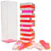 OnDisplay 3D Luxe Acrylic Stacking Tower Puzzle Game (Pink/Clear) view 2