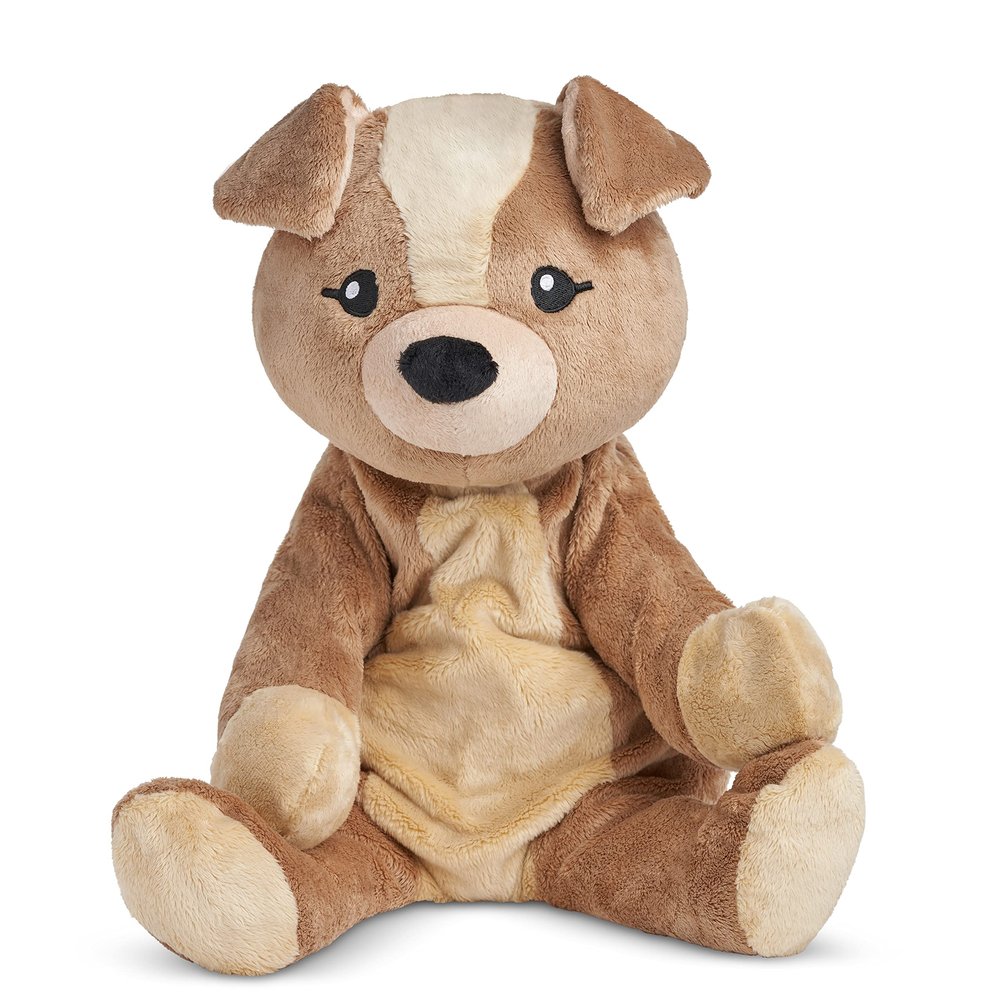 HUGIMALS Charlie The Puppy 20 Inch 4.5 lb Heavy Cute Sensory Weighted Comfort Plush | Large Unscented Washable Self Care Calming Stuffed Animal for Kids, Teens and Adults