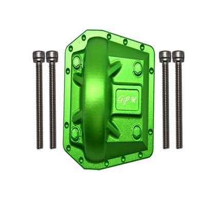 GPM for 1/6 4WD SCX6 Jeep JLU Wrangler AXI05000 Aluminum Front/Rear Gearbox Cover -5PC Set (Green)
