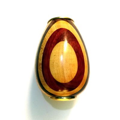 Egg Shape Brass & Wooden Kaleidoscope for Adult and Kids || Vintage Look Kaleidoscope - Handmade Kaleidoscope for Kids Friends Family Children by Art Gift Decor, 4.5 Inches