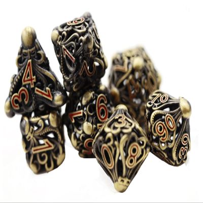 Mind Eater: Bronze - Hollow Metal RPG Dice Set