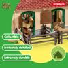 schleich Farm World - 43PC Stable Playset with Horse Figurines - Barn Play Set with Horseback Rider Figure and Equestrian Accessories - Realistic Horse Toys for Screen-Free Play - Kids 3+ | 42195 view 3