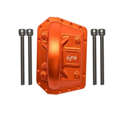 GPM for 1/6 4WD SCX6 Jeep JLU Wrangler AXI05000 Aluminum Front/Rear Gearbox Cover -5PC Set (Orange)