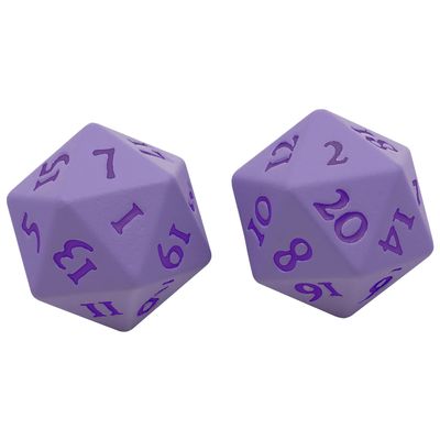Ultra PRO - Vivid Heavy Metal Dice Set Purple 2ct - Up Your Gaming 20 Sided Dice, Role Playing Games, Matte Finish