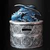 YKHB Coin Bank Fantasy Dragon Piggy Bank Creative Coin Bank Personality Money Bank Birthday Resin Decoration Large Capacity Children's Adult Gifts (Color : Blue) view 3