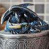 YKHB Coin Bank Fantasy Dragon Piggy Bank Creative Coin Bank Personality Money Bank Birthday Resin Decoration Large Capacity Children's Adult Gifts (Color : Blue) view 4