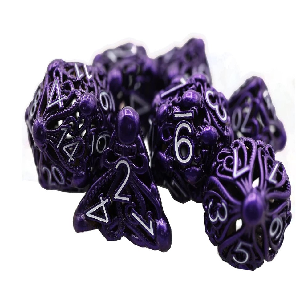 Mind Eater Hollow RPG Dice Set: Electric Purple