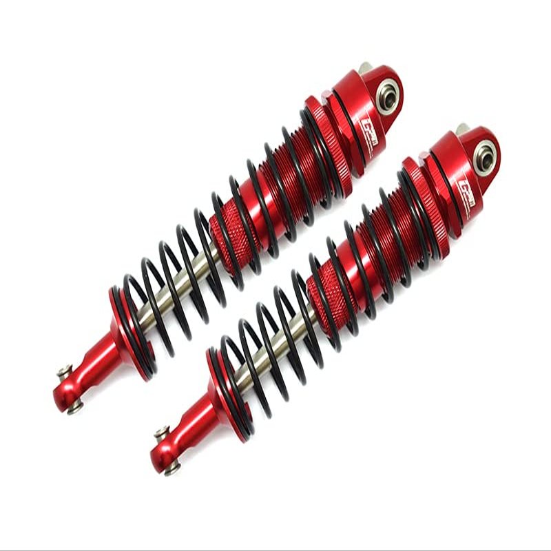 GPM RC Cars 2Pc Set Upgrades Aluminum Front/Rear Thickened Spring Dampers 145MM For 1/6 4WD SCX6 Jeep Jlu Wrangler (AXI05000) & 1/6 4WD SCX6 Trial Honcho (AXI05001)