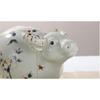 YKHB Coin Bank Piggy Bank Creative Coin Bank Wear-Resistant Money Bank for Adult Child Gift Large Capacity Ceramic Light Green Flower Cow Children's Adult Gifts (Color : Green) view 3