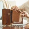 YKHB Coin Bank Wooden Piggy Bank with Lock, Coins Storage Box, Wooden Piggy Bank, Square Money Bank with Wooden Piggy Bank Gifts for Birthday Children's Adult Gifts view 2