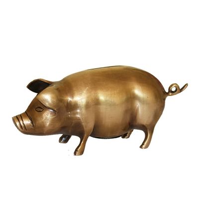 YKHB Coin Bank Brass Golden Pig Piggy Bank Cute Coin Bank Unbreakable Money Bank Suitable for Children Birthday Decoration Children's Adult Gifts (Color : Gold)