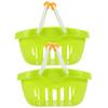 2 Pcs Simulation Basket Toy Kid Stroller Plastic Baskets Kids Education Toys Stroller Toy Early Education Brain Basket for Kids Shopping Trolley Cart Mini Child Abs view 1