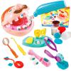 Crelloci Dentist Color Dough Set, Dental Tools Kit Drill and Fill, Doctor DIY Playset Toys for Kids Toddlers 3 Years and Up, Art & Craft Gift with Moulds, Models, 5 Non-Toxic Color view 1