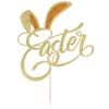 Qertesl Easter Cake Topper,Bunny ears cake decoration,Easter Birthday view 3