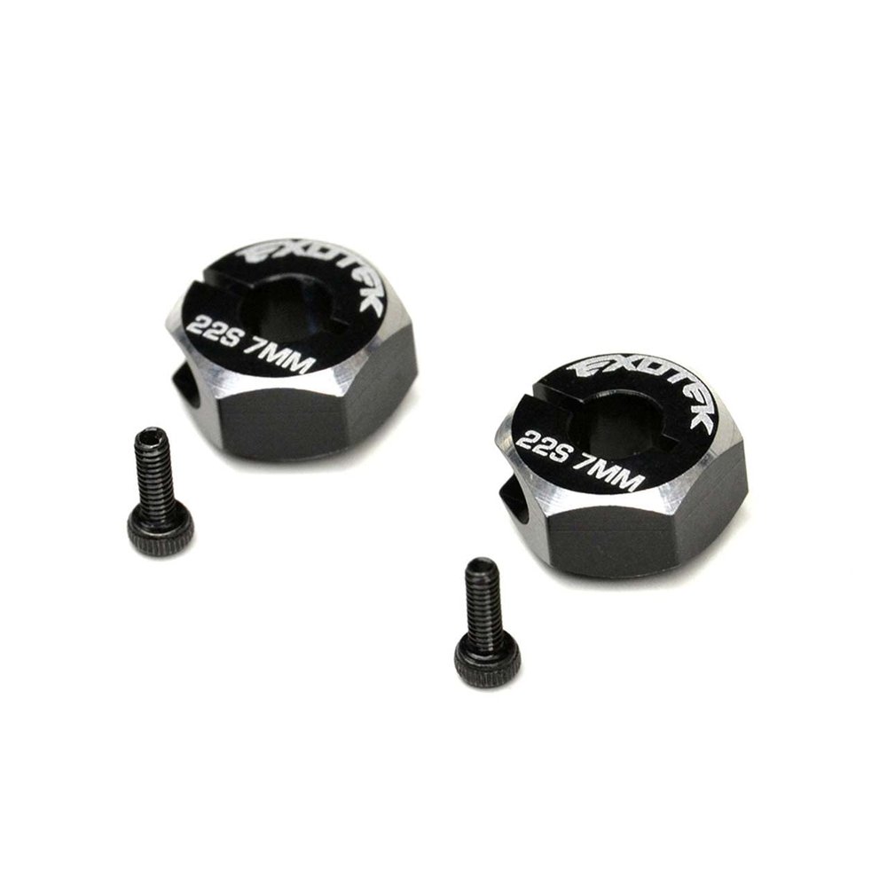 EXOTEK RACING LLC 22S Drag Rear Hex Set 7Mm 7075 1 Pair ETK2059 Electric Car/Truck Option Parts