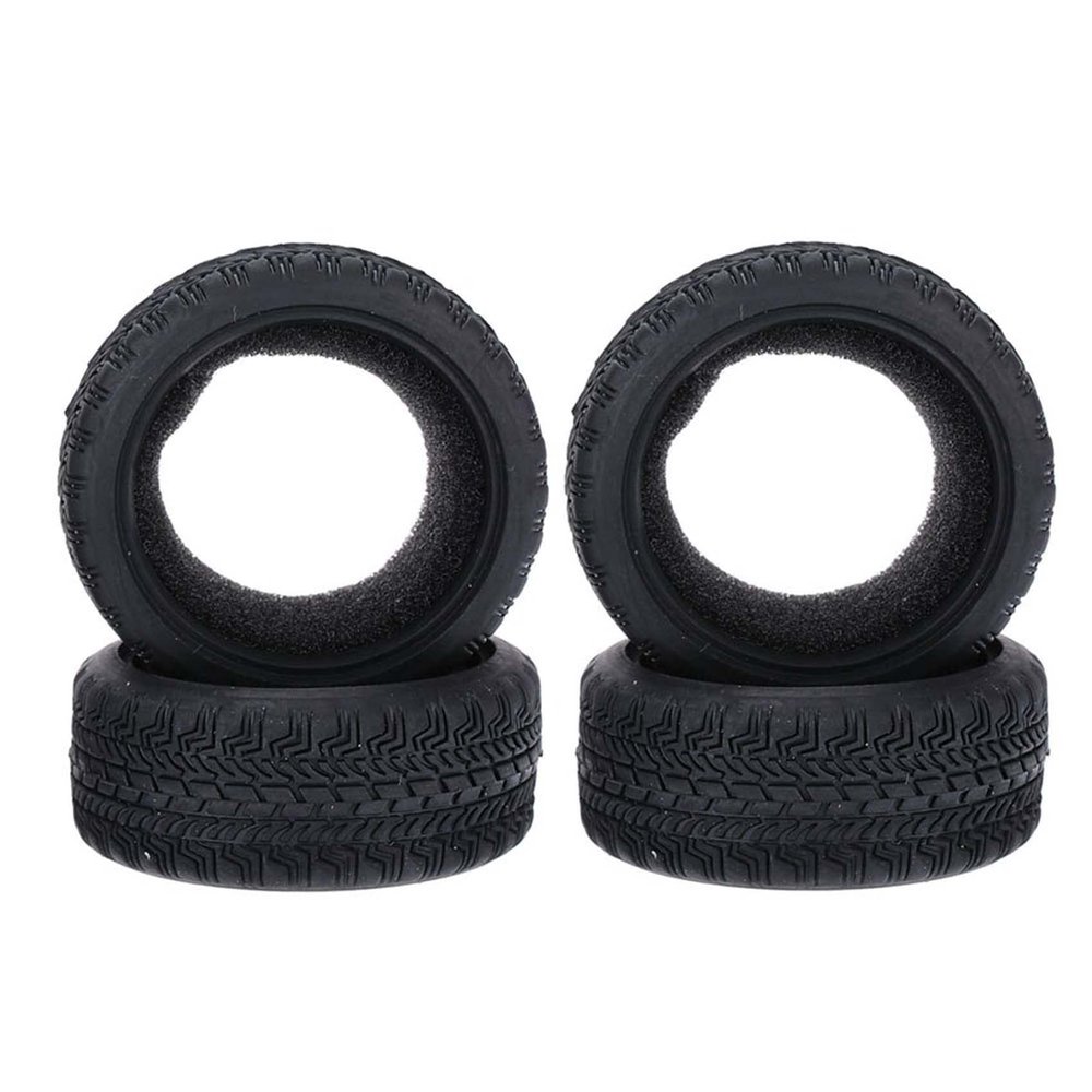 LAFEINA RC 1:10 On-Road Racing Car Rubber Tires Sponge Inside for HSP HPI 4PCS (C)