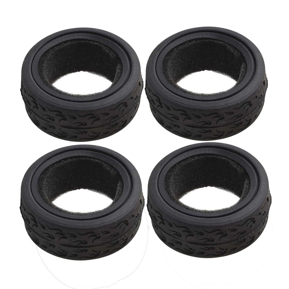 LAFEINA RC 1:10 On-Road Racing Car Rubber Tires Sponge Inside for HSP HPI 4PCS (K)